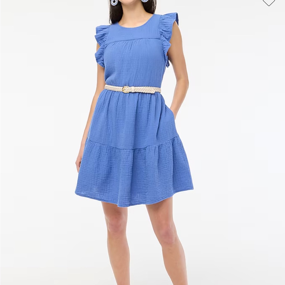 💙J.Crew Mini Gauze Dress - Vintage Peri Blue - Size 12💙